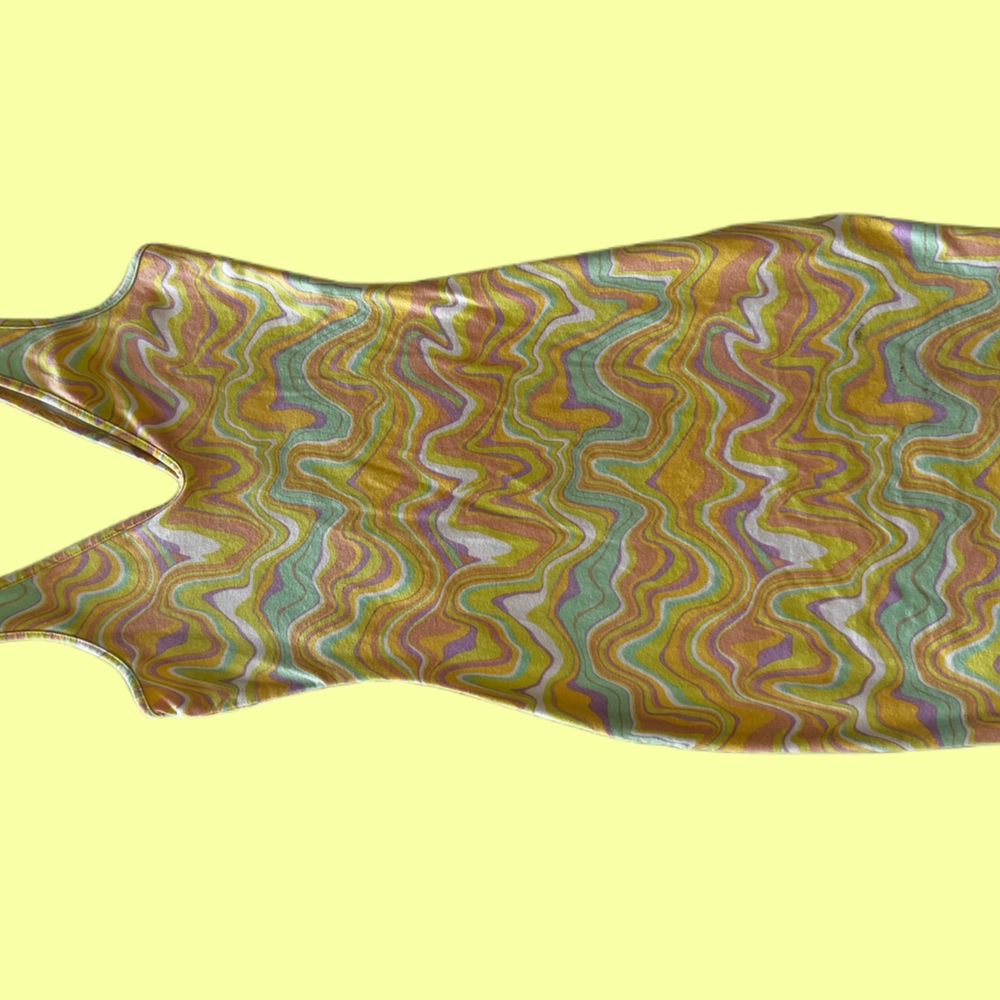 Target Yellow Swirl Multi colored Bodycon dress